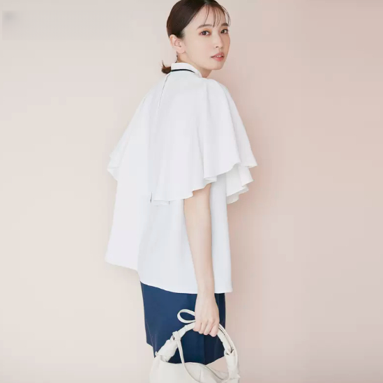 春夏甜美荷叶边假两件宽松日系衬衫上衣女