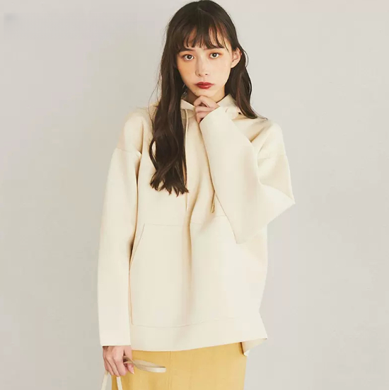 日系秋冬休闲连帽宽松直筒套头针织衫卫衣女
