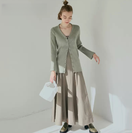 夏季新款日系纯色宫廷风A字高腰鱼骨半身裙
